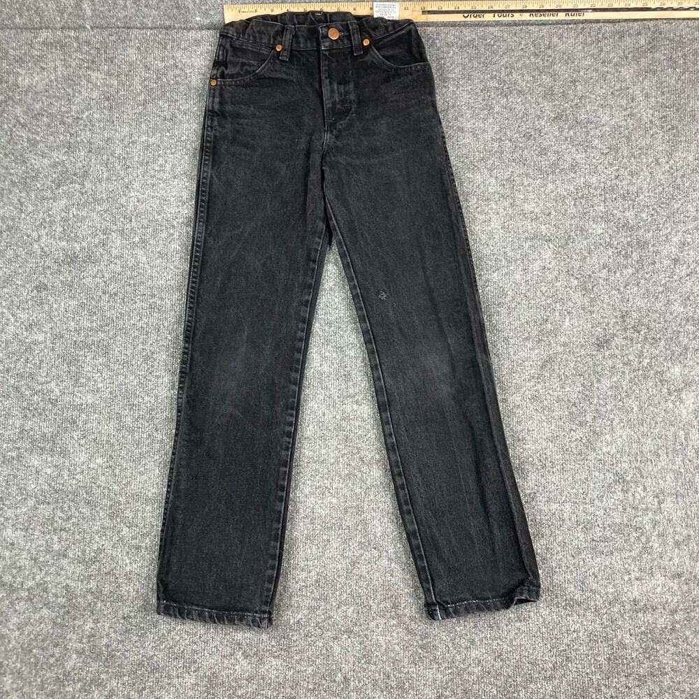 Wrangler‎ Jeans Boys 11 Slim Black Straight Leg Western Denim